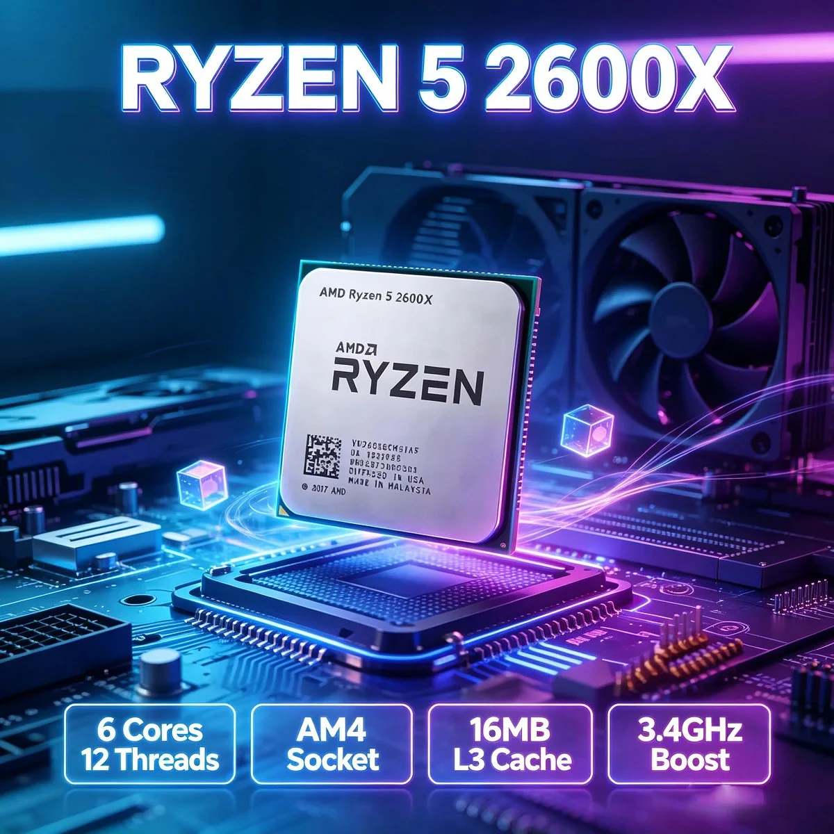 Amd Cpu Ryzen 5 - Processador de Jogos AMD Ryzen 5