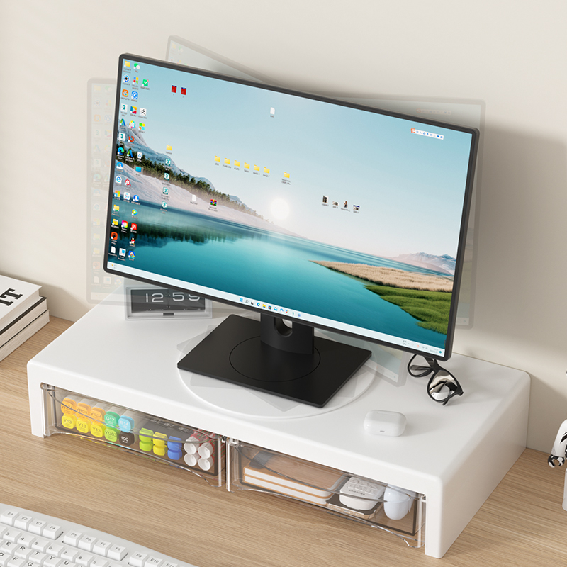 Desk Setup Riser - Suporte de monitor de 2 camadas,