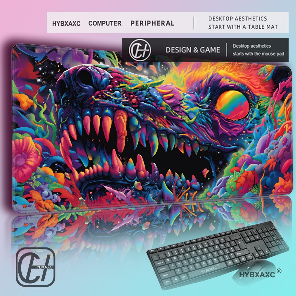 Desk Setup Art - Tapete de Mesa HYBXAXC Monstro Psicodélico,