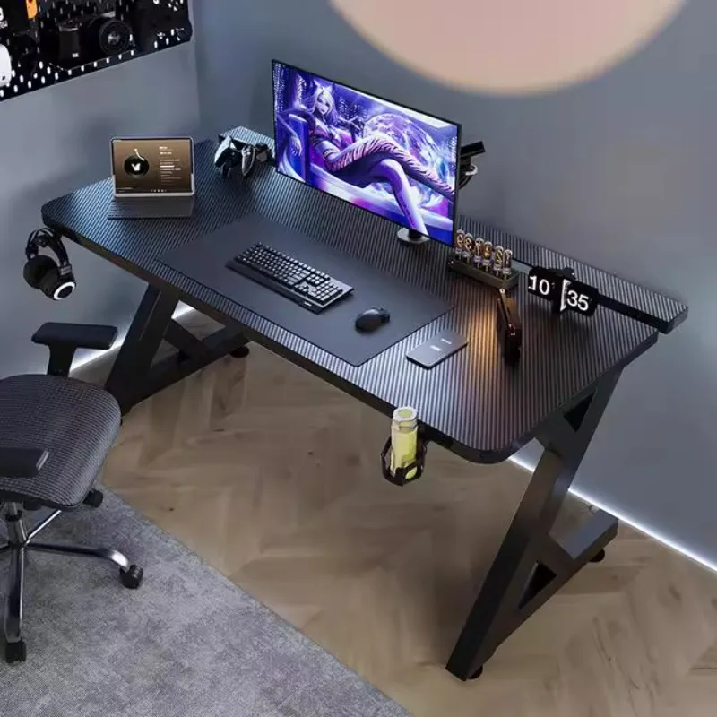 Desk Setup Art - Q minimalista preto mesas de computador