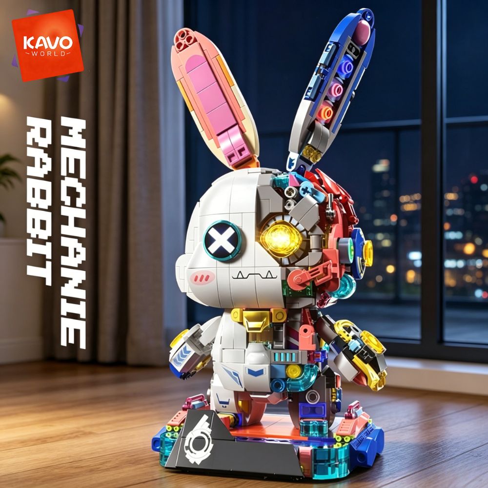 Desk Setup Enthusiast - KAVOWORLD 1377 Peças Kit de Blocos