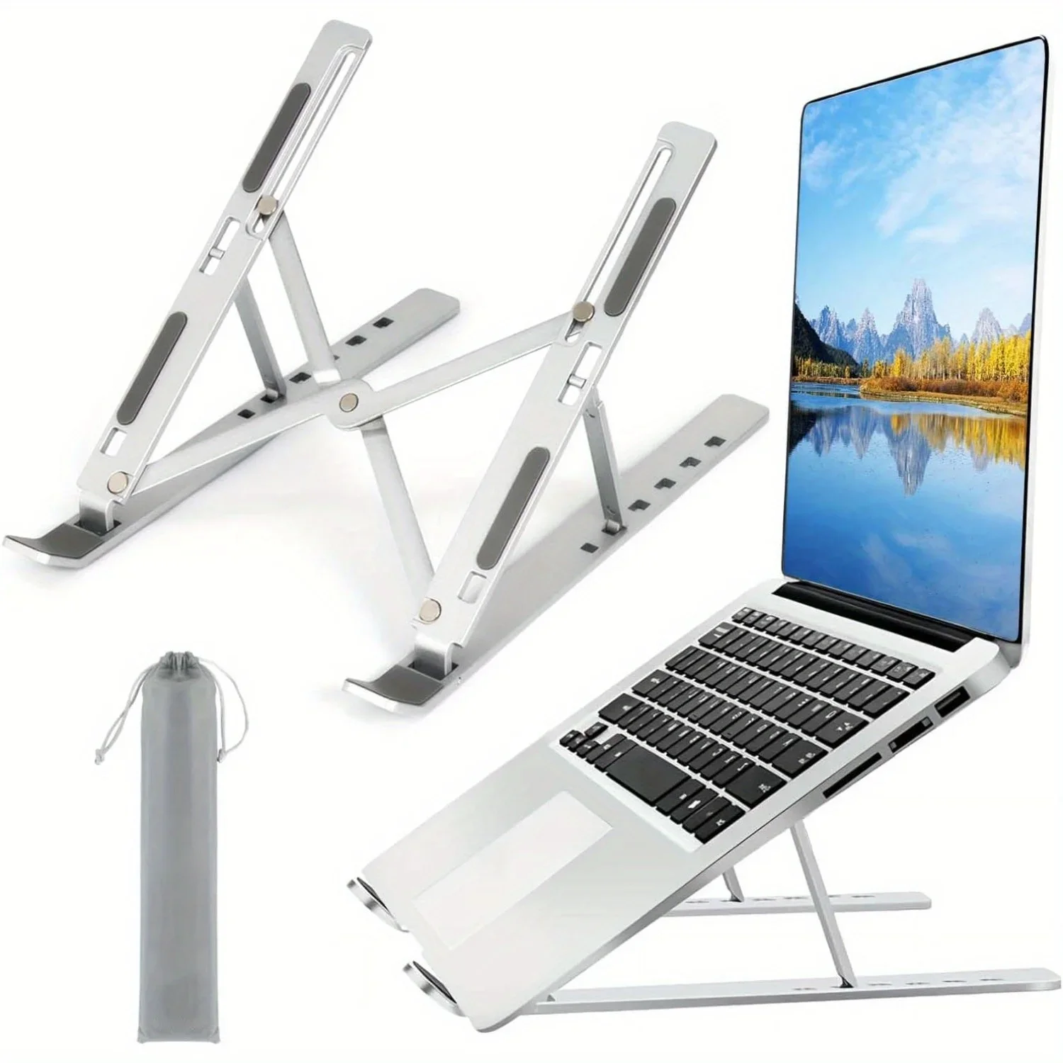 Desk Setup Riser - Suporte Ergonômico Dobrável de Alumínio para