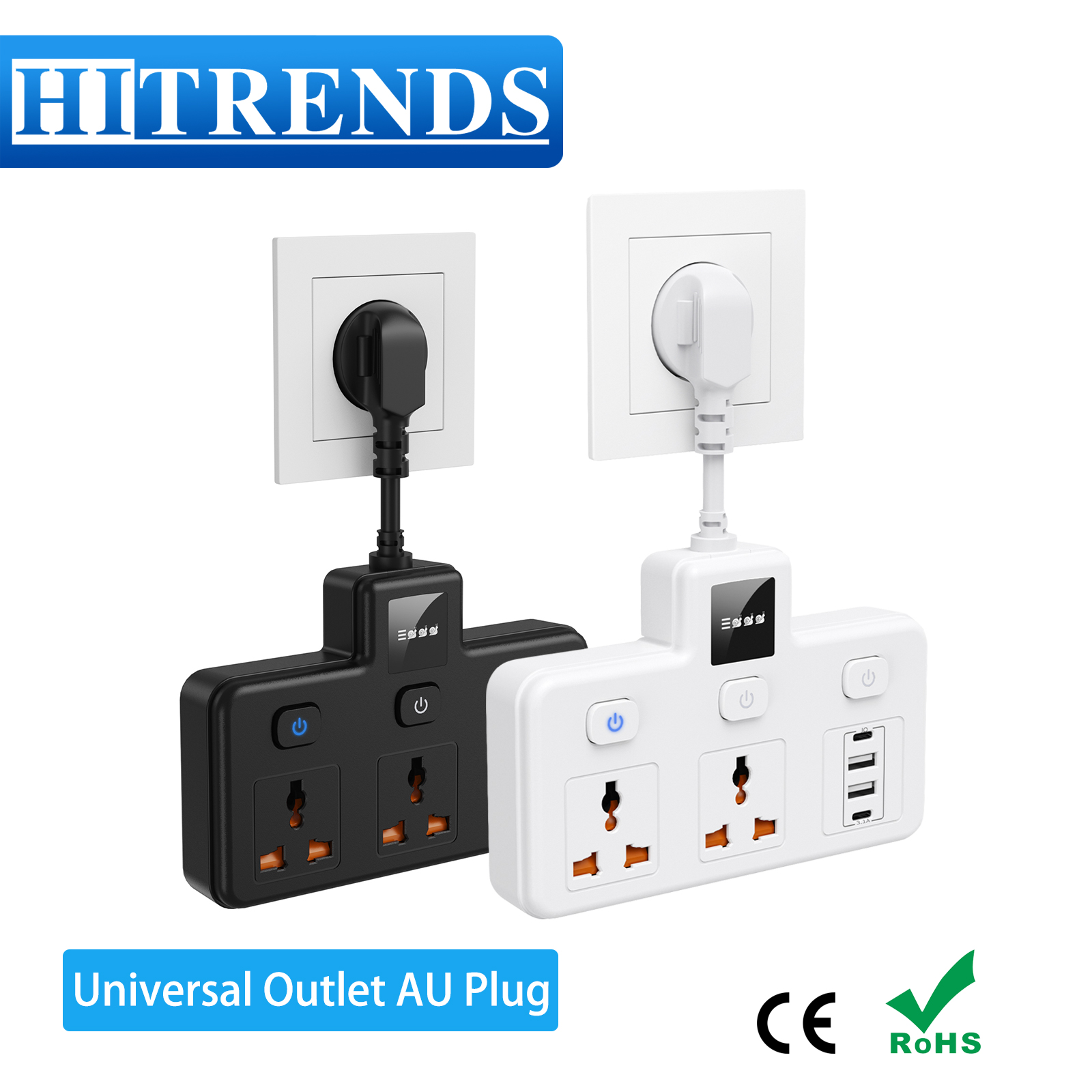 Power Strip Flat - Au plug tomada universal tira de
