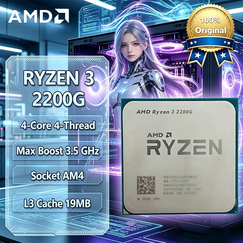 Amd Cpu Ryzen 5 - Processador AMD Ryzen 3 2200G R3