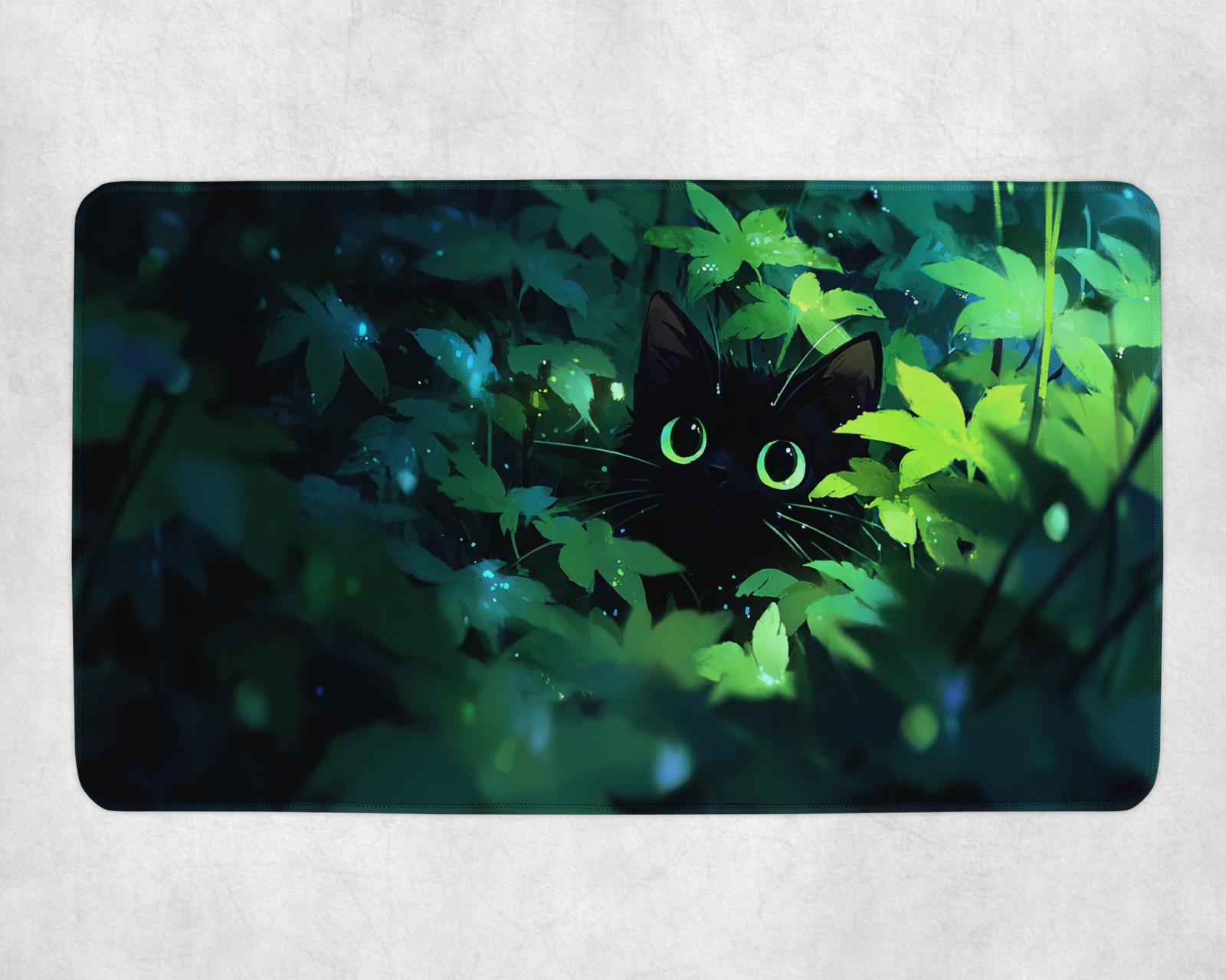 Desk Setup Art - Tapete de Mesa Gamer Black Cat