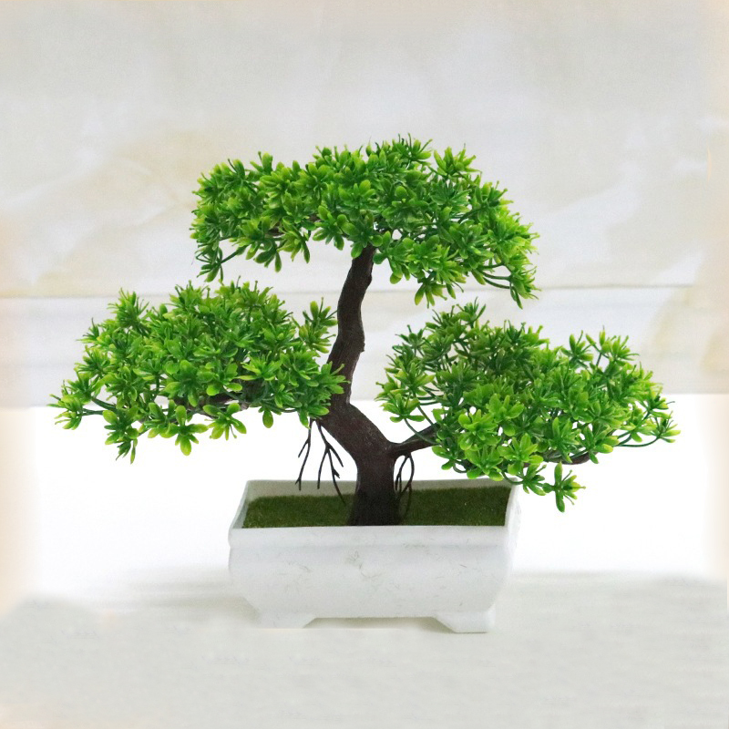 Desk Setup Green - Bonsai artificial plástico biônico planta falsa