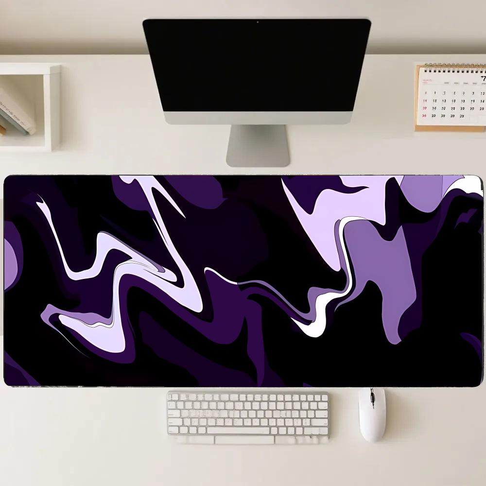 Desk Setup Gadgets - Tapete de Rato Grande Roxo e
