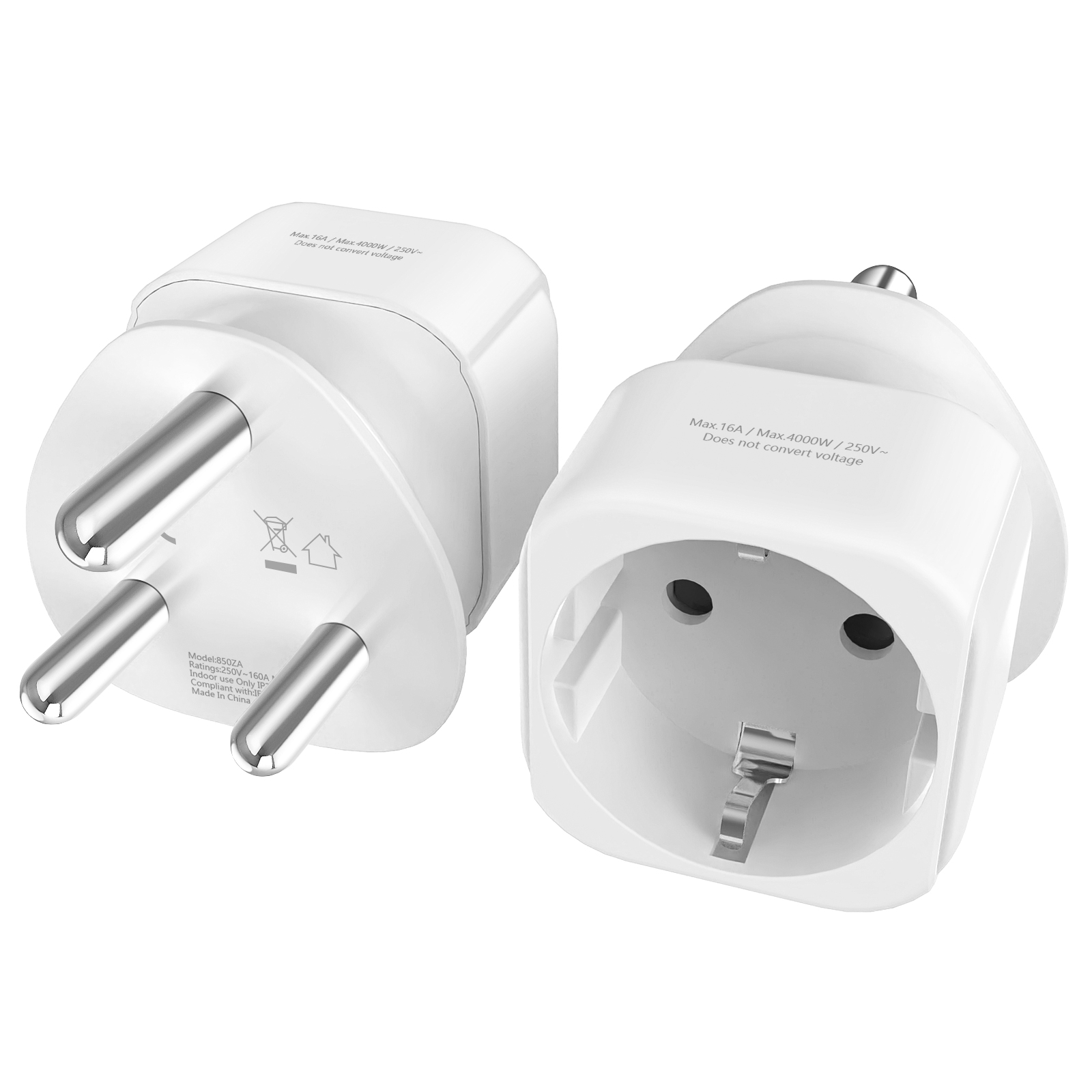 Power Strip Flat - Adaptador de viagem da áfrica do