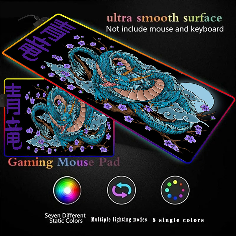 Black Dragon Gaming Mouse Pad, - Desk Setup Gadgets avaliação e preço
