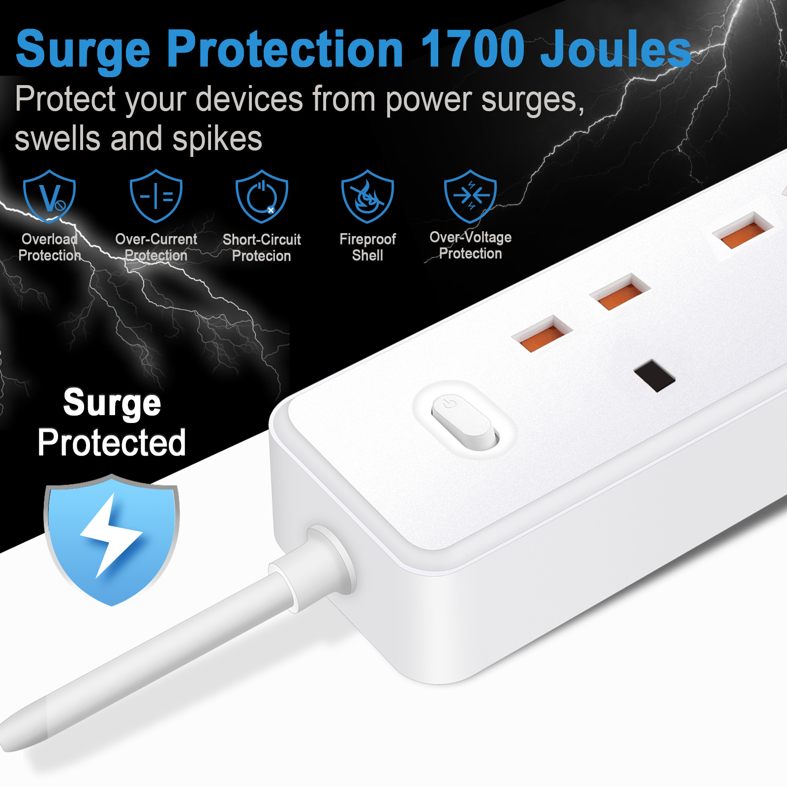 Faixa de Energia Elétrica com  - Power Strip Flat avaliação e preço