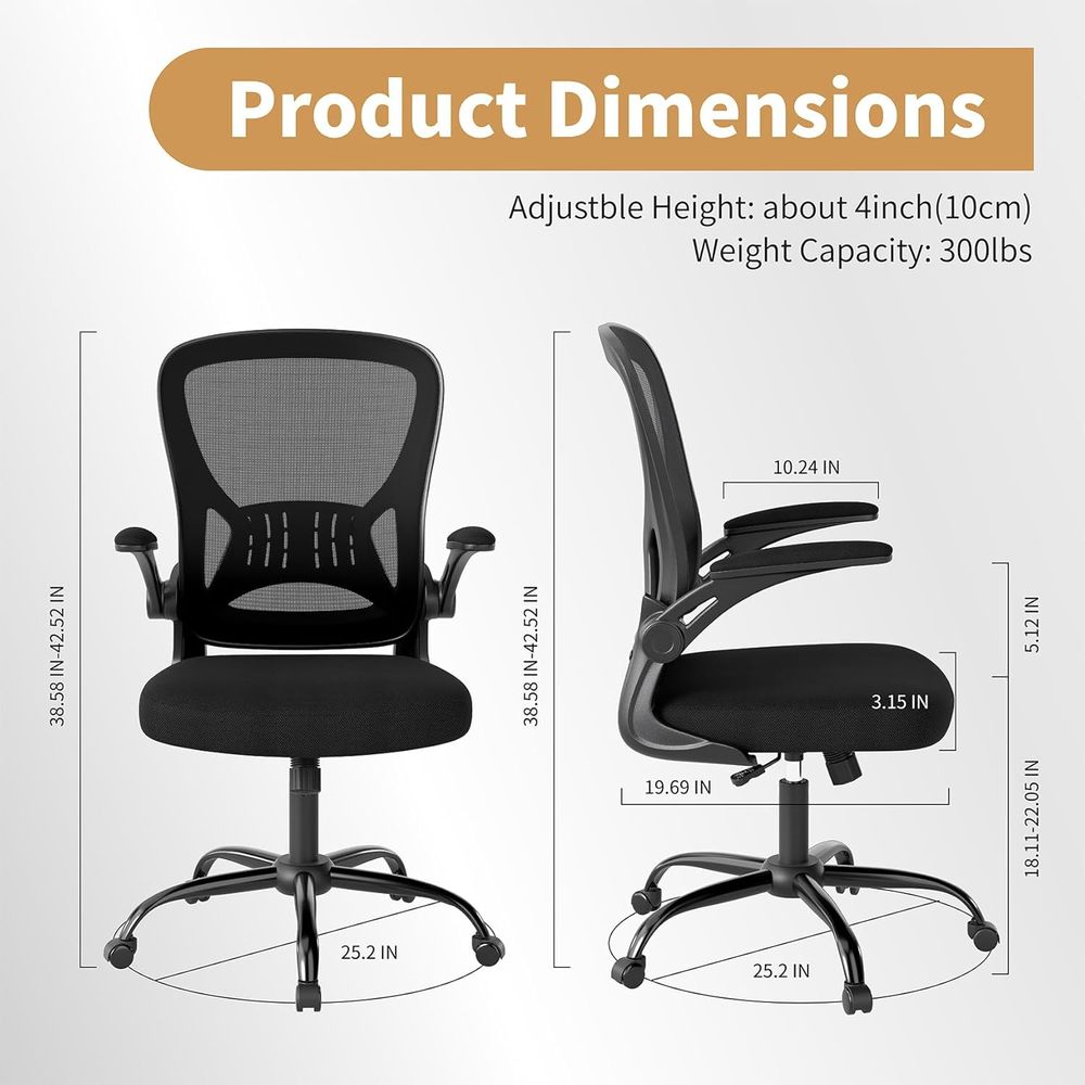 Conjunto de Cadeiras de Escrit - Desk Setup Black And Wood avaliação e preço