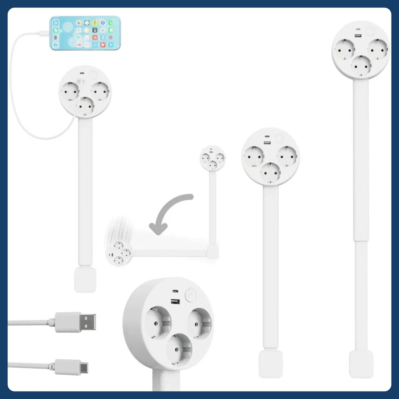 Tomada de Energia Compacta com - Power Strip Flat avaliação e preço