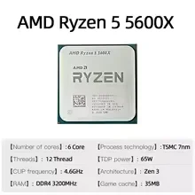 Processador AMD Ryzen 5 5600X  - Amd Cpu Ryzen 5 avaliação e preço