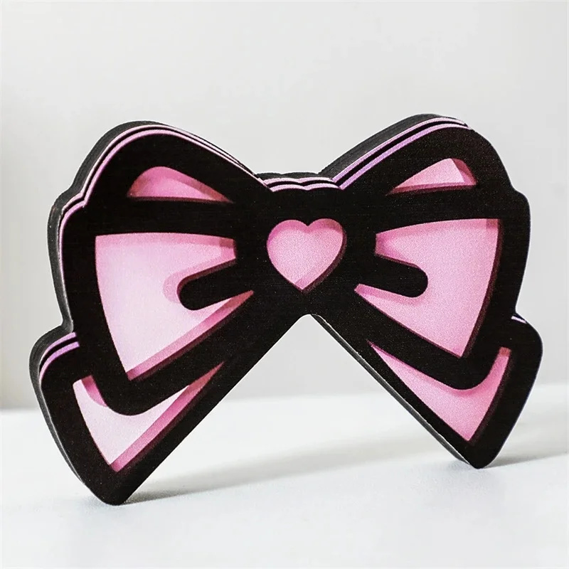 Kawaii rosa acrílico arco moni - Desk Setup Gifts avaliação e preço