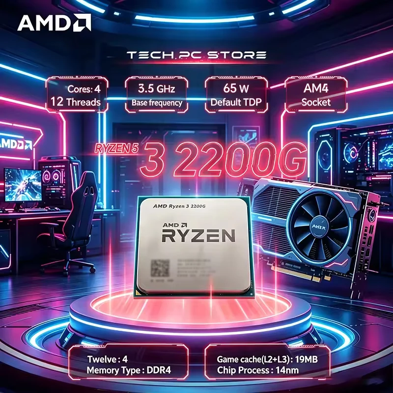 Processador AMD Ryzen 3 2200G  - Amd Cpu Ryzen 5 avaliação e preço