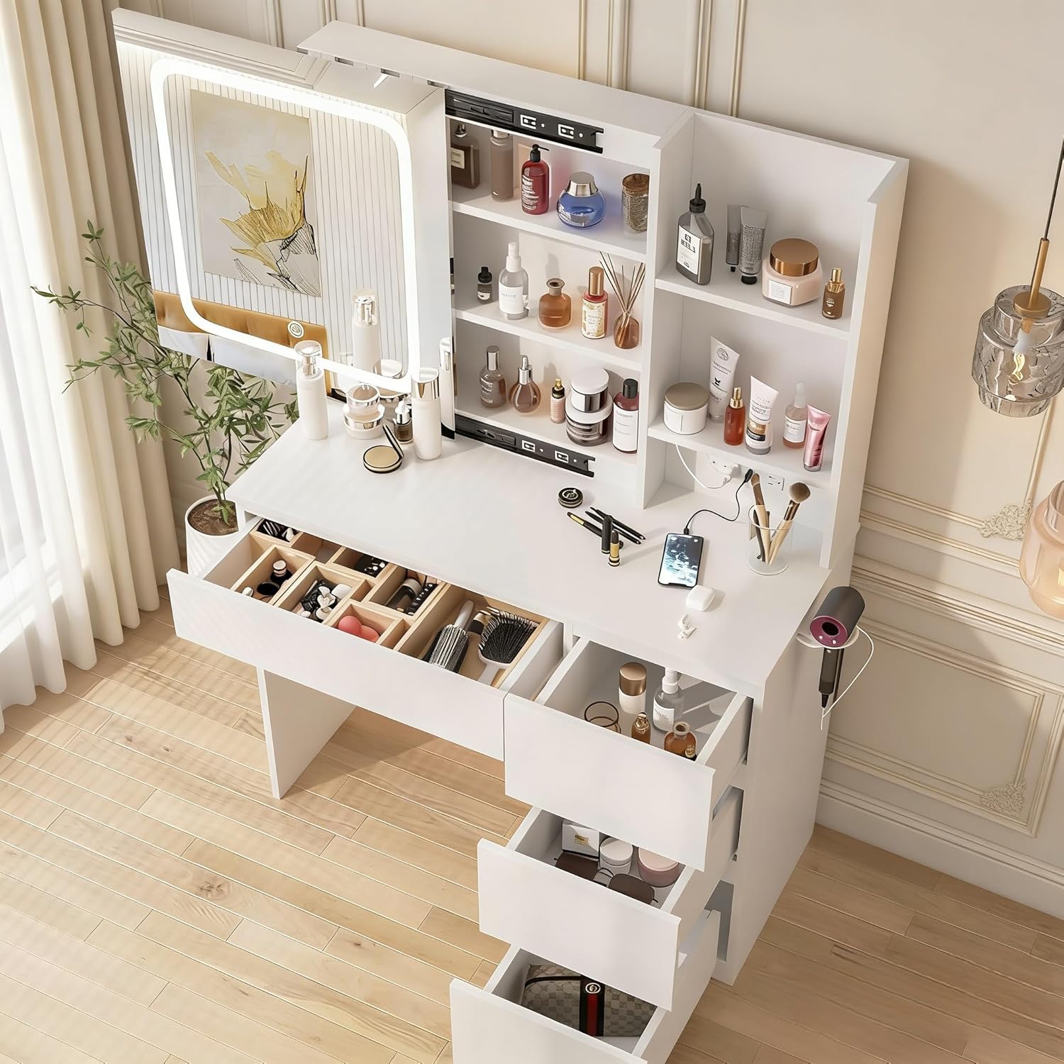 Penteadeira i*-Make Up com Est - Desk Setup Charging Station avaliação e preço