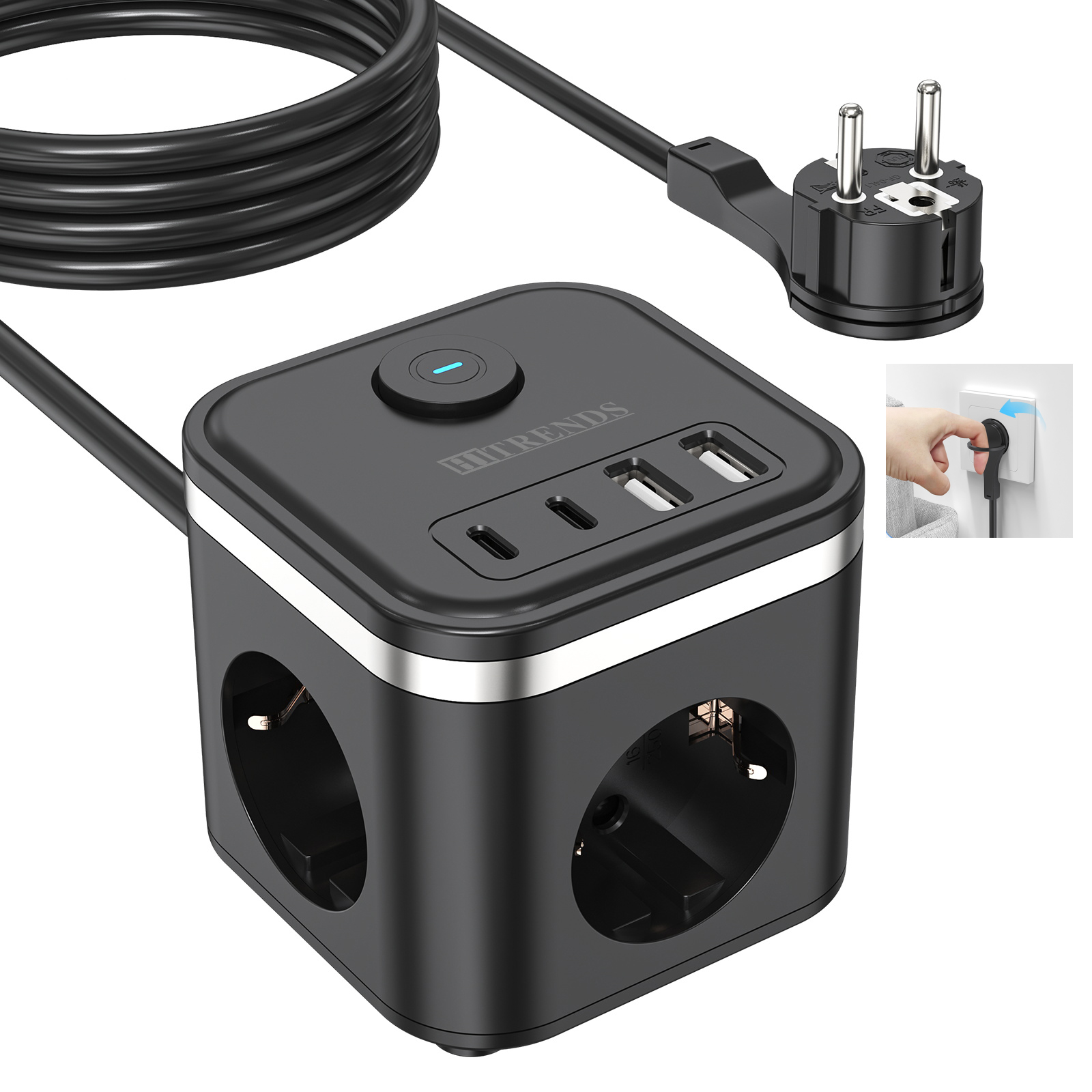 3680w cubo de tomada plana da  - Power Strip Flat avaliação e preço