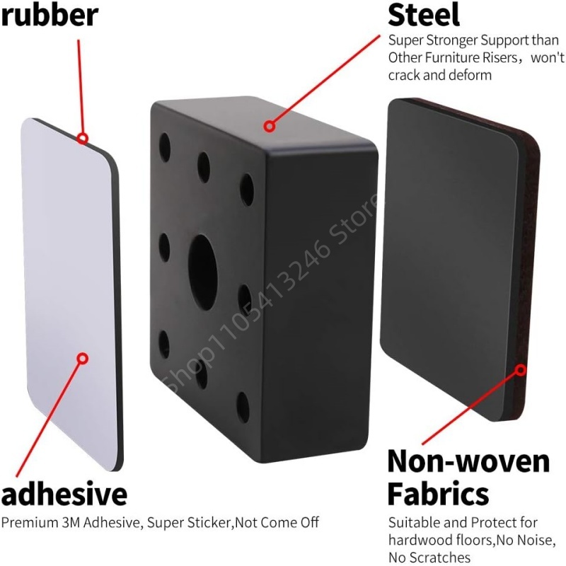 Kit com 4 Pés de Metal Reforça - Desk Setup Riser avaliação e preço