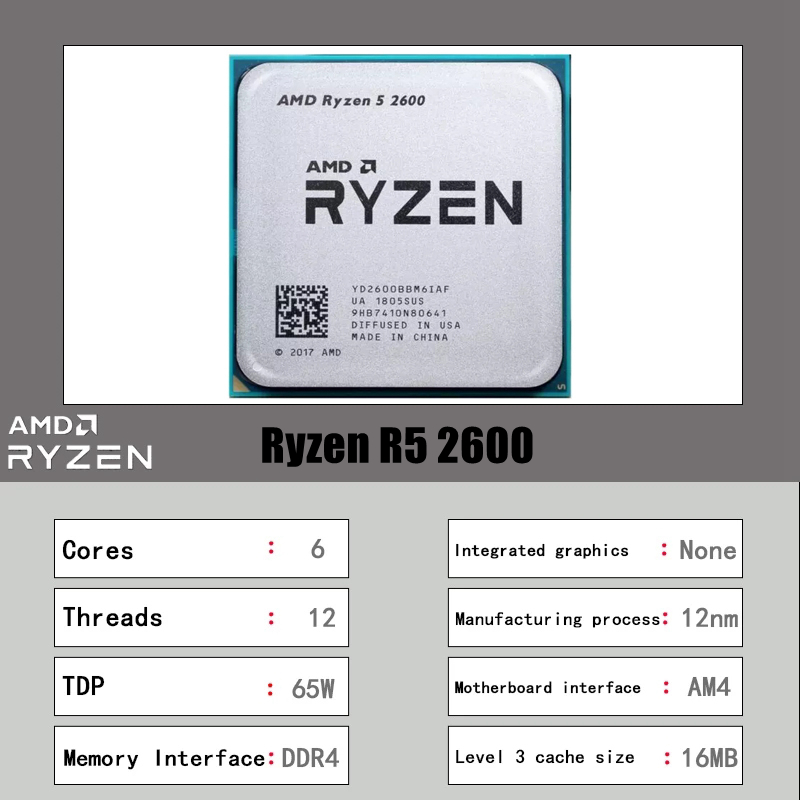 Processador AMD Ryzen 5 2600 d - Amd Cpu Ryzen 5 avaliação e preço